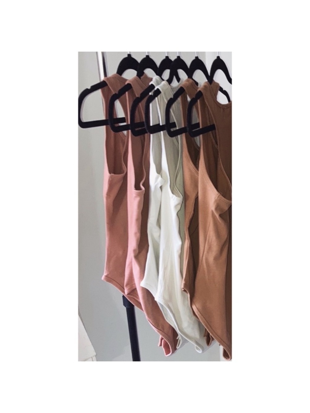 Sleek Ribbed Sleeveless Bodysuit — Mauve, White & Camel